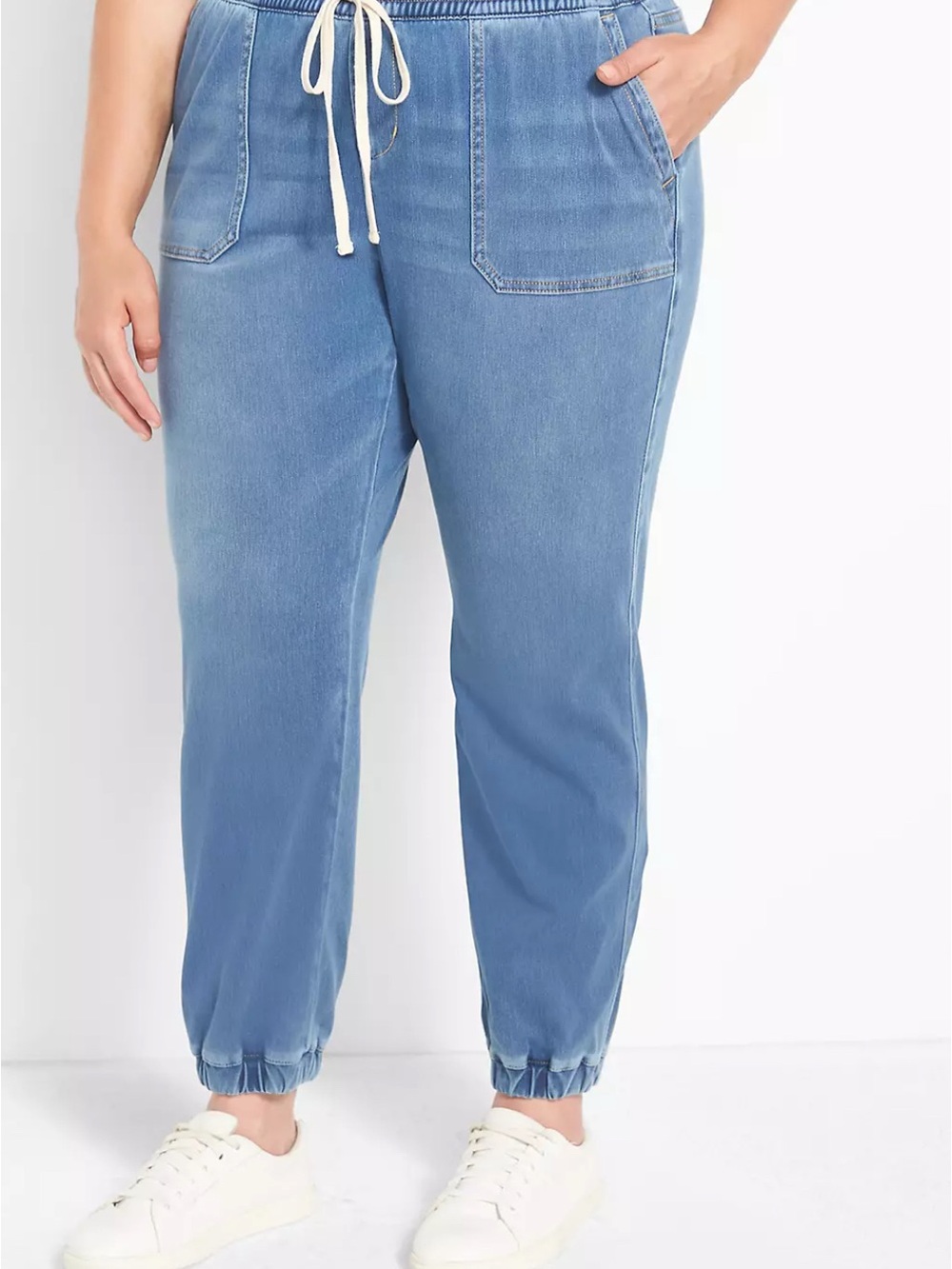 Lane Bryant Light Blue pull-on jogger jean